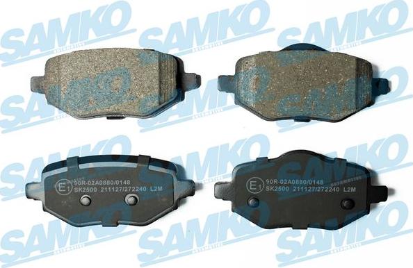 Samko 5SP2240 - Brake Pad Set, disc brake autospares.lv