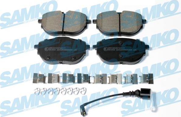 Samko 5SP2254AK - Brake Pad Set, disc brake autospares.lv