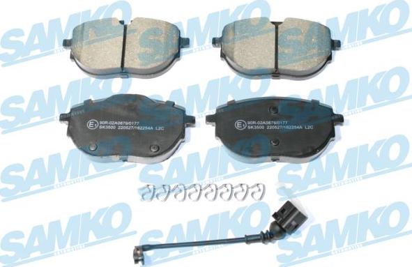 Samko 5SP2254A - Brake Pad Set, disc brake autospares.lv