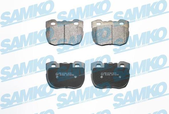 Samko 5SP742 - Brake Pad Set, disc brake autospares.lv