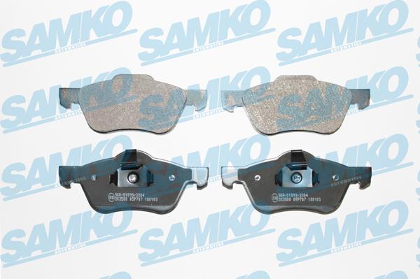 Samko 5SP707 - Brake Pad Set, disc brake autospares.lv