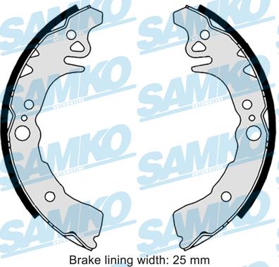 Samko 89010 - Brake Shoe Set autospares.lv