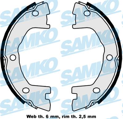 Samko 89250 - Brake Shoe Set autospares.lv