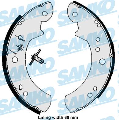 Samko 85060 - Brake Shoe Set autospares.lv