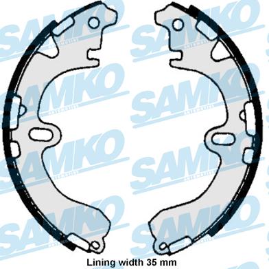 Samko 86720 - Brake Shoe Set autospares.lv