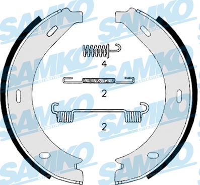 Samko 88740 - Brake Shoe Set autospares.lv