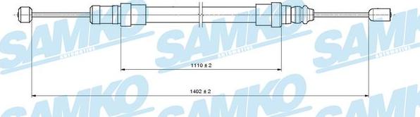 Samko C0997B - Cable, parking brake autospares.lv