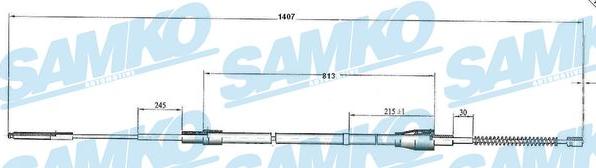 Samko C0950B - Cable, parking brake autospares.lv