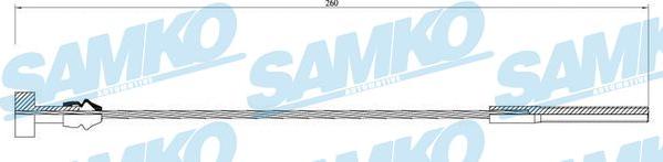 Samko C0919B - Cable, parking brake autospares.lv