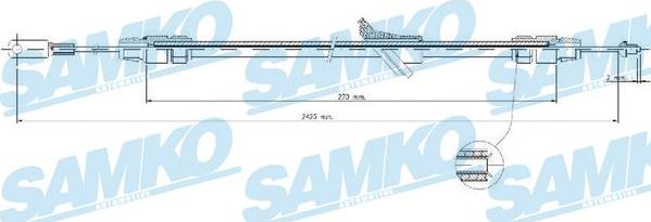 Samko C0982B - Cable, parking brake autospares.lv