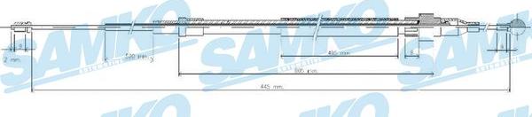 Samko C0938B - Cable, parking brake autospares.lv