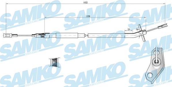 Samko C0445B - Cable, parking brake autospares.lv