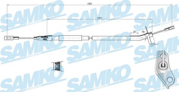 Samko C0446B - Cable, parking brake autospares.lv