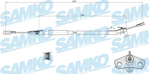 Samko C0448B - Cable, parking brake autospares.lv