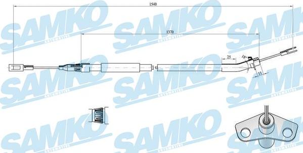 Samko C0442B - Cable, parking brake autospares.lv