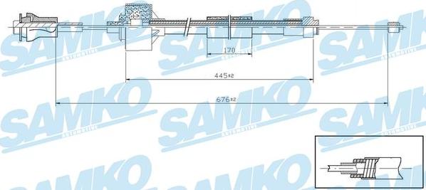 Samko C0426C - Clutch Cable autospares.lv