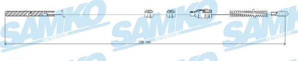 Samko C0591B - Cable, parking brake autospares.lv