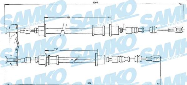 Samko C0540B - Cable, parking brake autospares.lv