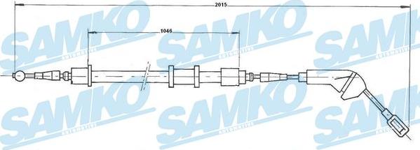 Samko C0580B - Cable, parking brake autospares.lv