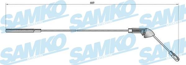 Samko C0579B - Cable, parking brake autospares.lv