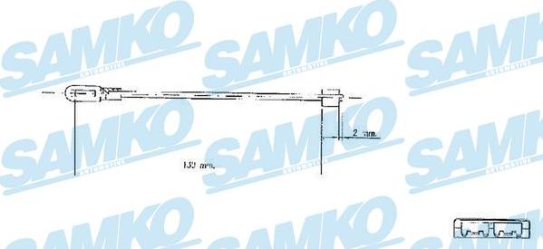 Samko C0578B - Cable, parking brake autospares.lv