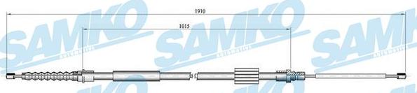 Samko C0696B - Cable, parking brake autospares.lv