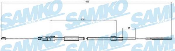 Samko C0651B - Cable, parking brake autospares.lv