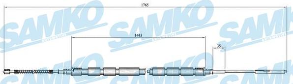 Samko C0657B - Cable, parking brake autospares.lv