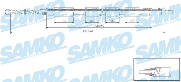 Samko C0610B - Cable, parking brake autospares.lv