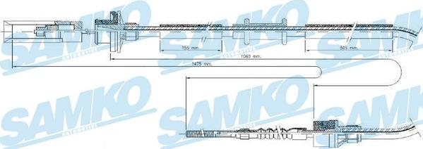 Samko C0046C - Clutch Cable autospares.lv