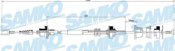 Samko C0058C - Clutch Cable autospares.lv
