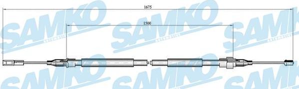 Samko C0057B - Cable, parking brake autospares.lv