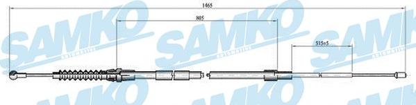 Samko C0064B - Cable, parking brake autospares.lv