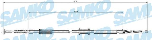 Samko C0015B - Cable, parking brake autospares.lv