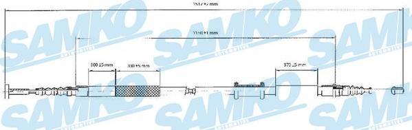 Samko C0086B - Cable, parking brake autospares.lv