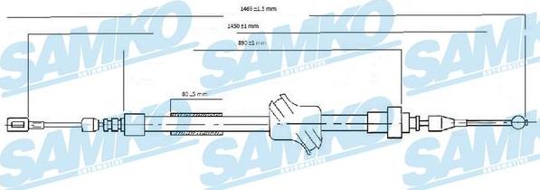 Samko C0034B - Cable, parking brake autospares.lv