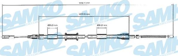 Samko C0038B - Cable, parking brake autospares.lv