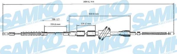 Samko C0032B - Cable, parking brake autospares.lv