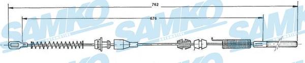 Samko C0028B - Cable, parking brake autospares.lv