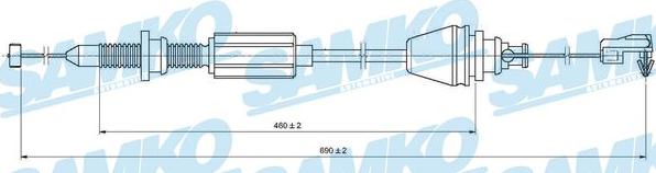 Samko C0147A - Accelerator Cable autospares.lv