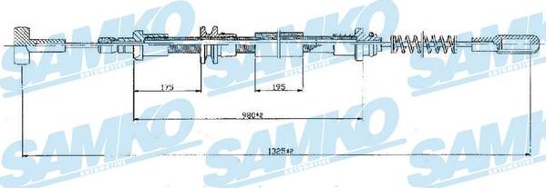 Samko C0160B - Cable, parking brake autospares.lv