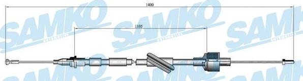Samko C0104C - Clutch Cable autospares.lv