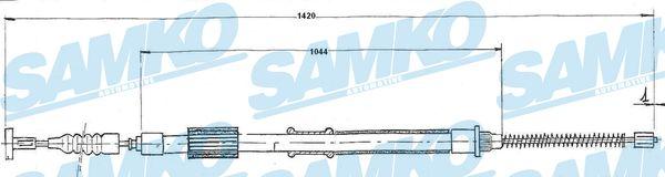 Samko C0185B - Cable, parking brake autospares.lv