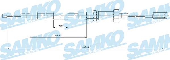 Samko C0131B - Cable, parking brake autospares.lv
