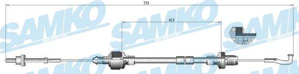 Samko C0126C - Clutch Cable autospares.lv