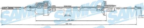 Samko C0123C - Clutch Cable autospares.lv