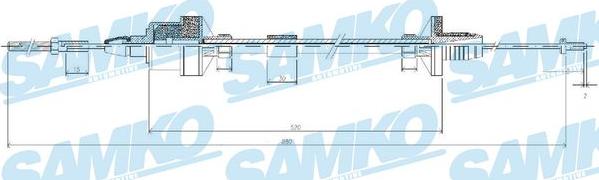 Samko C0122C - Clutch Cable autospares.lv