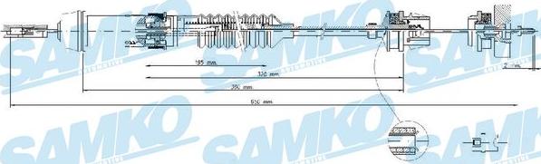 Samko C0340C - Clutch Cable autospares.lv