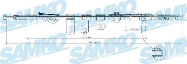 Samko C0311B - Cable, parking brake autospares.lv