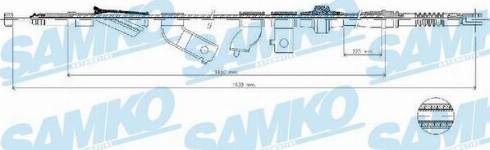 Samko C0312B - Cable, parking brake autospares.lv